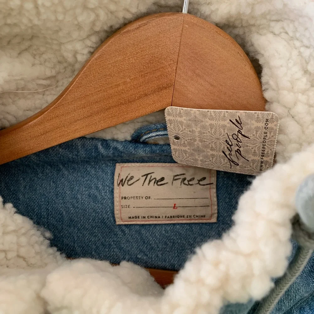 Free People Denim Jacket, New - Picture 10 of 16